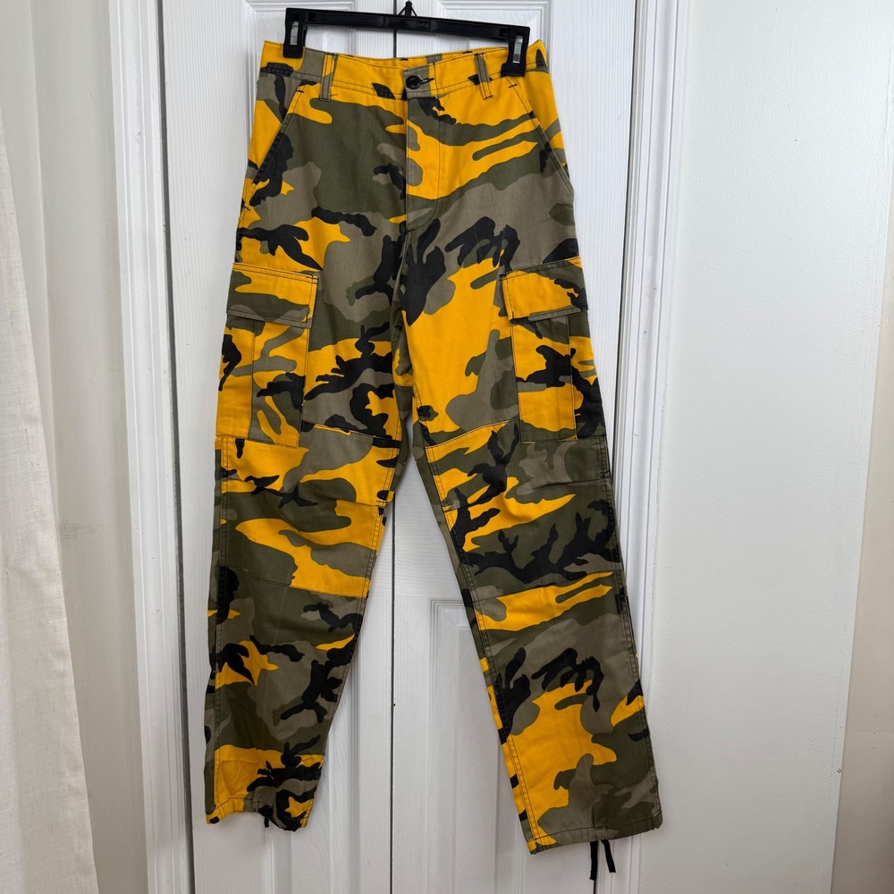 Rothco BDU Pants Camouflage Tactical Uniform 6-Pocket Cargo Military Yellow XS